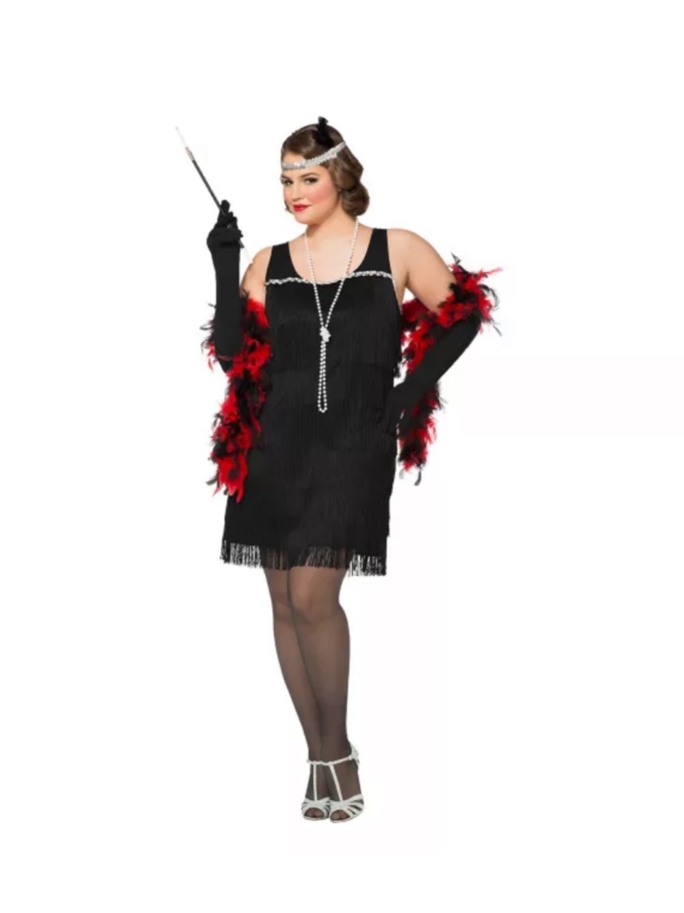 SPIRIT Black Fancy Flapper Halloween costume Dress plus size 16-18
